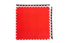Будо-мат, 100 x 100 см, 20 мм, цвет чёрно-красный