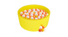 Детский сухой бассейн Kampfer Pretty Bubble (Желтый + 200 шаров желтый/оранжевый/жемчужный)