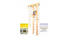 Шведская стенка Kampfer Wooden Ladder Wall Basketball Shield (№1 Натуральный Высота 3 м белый)