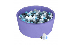 Детский сухой бассейн Midzumi Baby Beach (Сиреневый + 300 шаров голубой/серый/жемчужный/прозрачный)