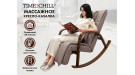 Массажное кресло качалка FUJIMO Time2Chill Latte (Tailor 3) боковины Орех